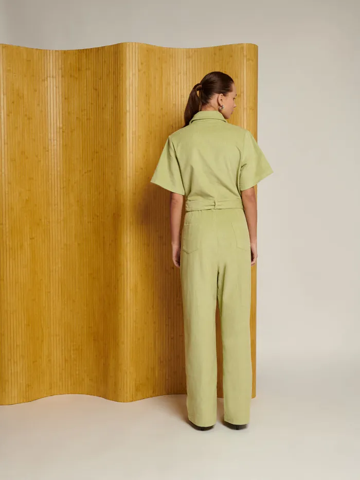 Women Sister Jane Bottoms Ghospell Vega Cord Jumpsuit Arbusto Green
