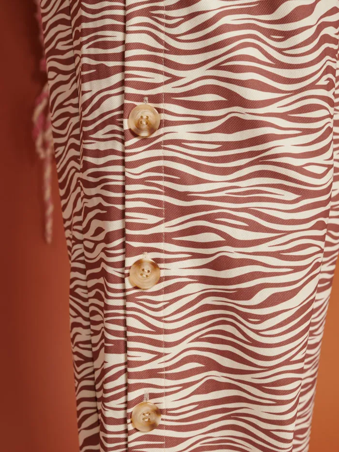 Women Sister Jane Bottoms Ghospell Zoya Zebra Trousers Tan Brown