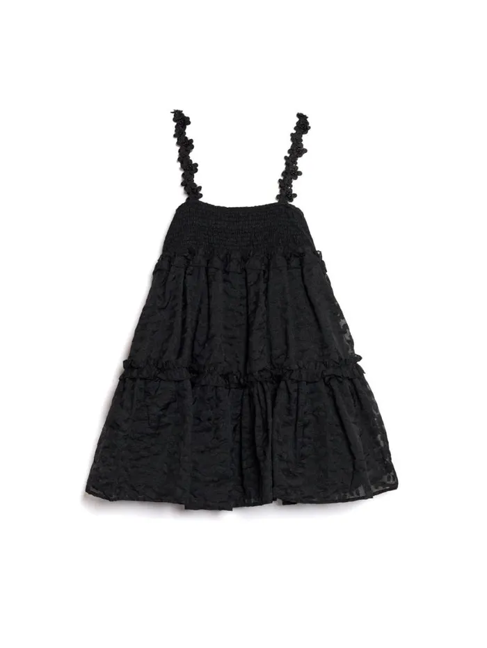 Women Sister Jane Dresses DREAM Enflower Jacquard Mini Dress Coal Black