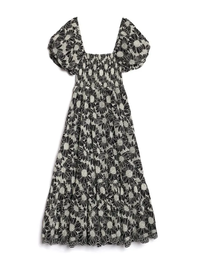 Women Sister Jane Dresses DREAM Flower Haze Midi Dress Black And White