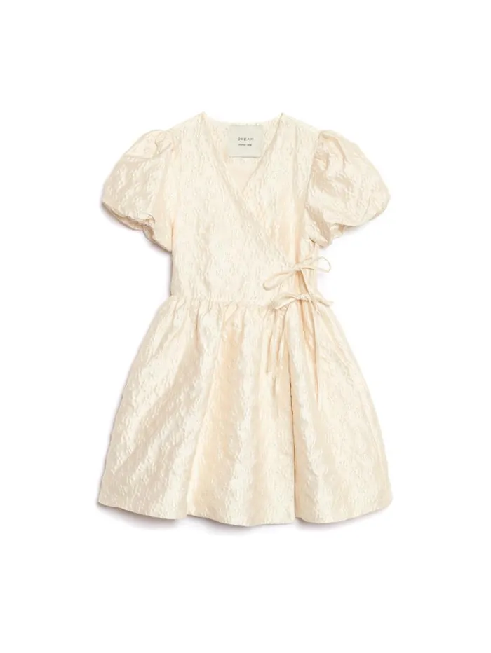 Women Sister Jane Dresses DREAM Lilith Jacquard Wrap Dress Whipped Cream