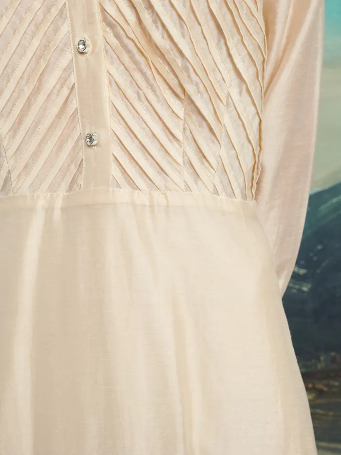 Women Sister Jane Dresses DREAM Pony Pleat Midi Dress Vintage Cream