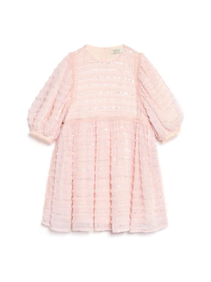 Women Sister Jane Dresses DREAM Rhubarb Sequin Mini Dress Baby Pink