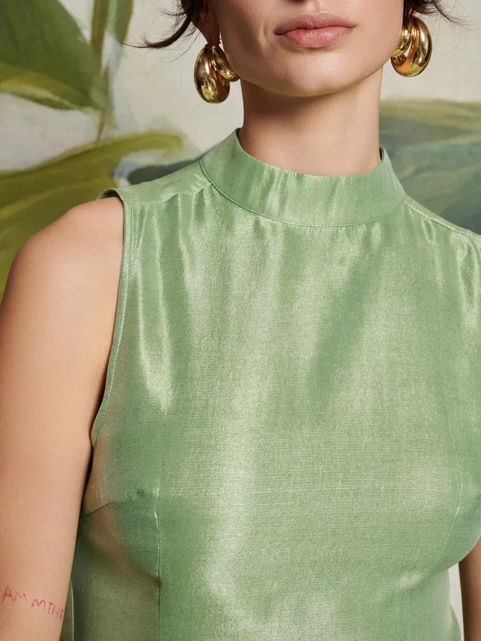 Women Sister Jane Dresses Ghospell Arya Column Midi Dress Pistachio Green