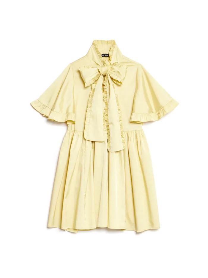 Women Sister Jane Dresses Lucy Bow Mini Dress Lime Green