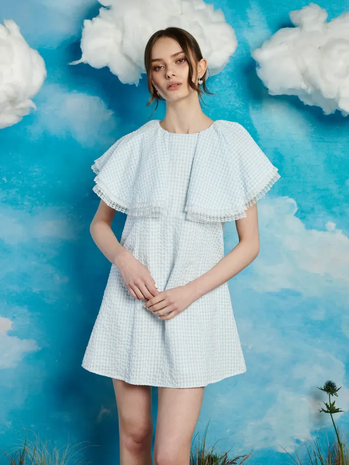 Women Sister Jane Dresses Nevada Gingham Mini Dress Gingham Blue