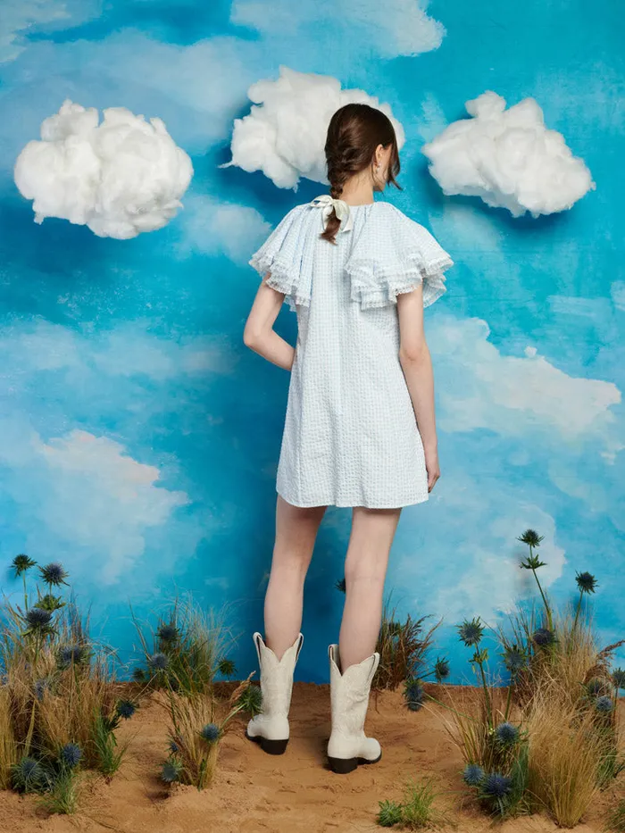 Women Sister Jane Dresses Nevada Gingham Mini Dress Gingham Blue