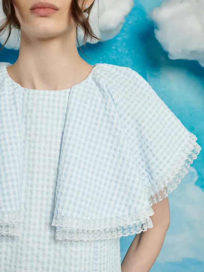 Women Sister Jane Dresses Nevada Gingham Mini Dress Gingham Blue