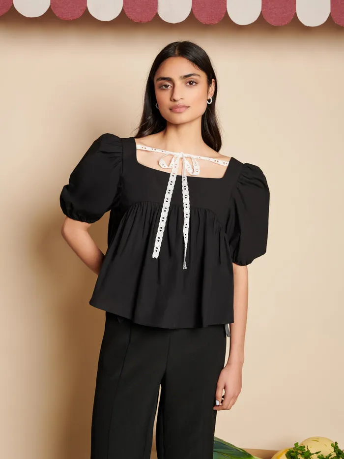 Women Sister Jane Tops Barn Rose Top Coal Black