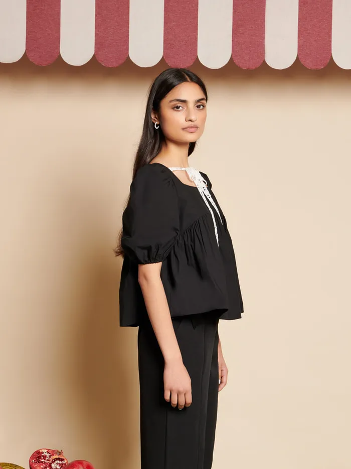 Women Sister Jane Tops Barn Rose Top Coal Black