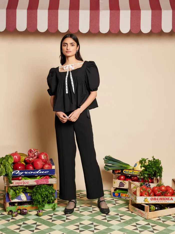 Women Sister Jane Tops Barn Rose Top Coal Black