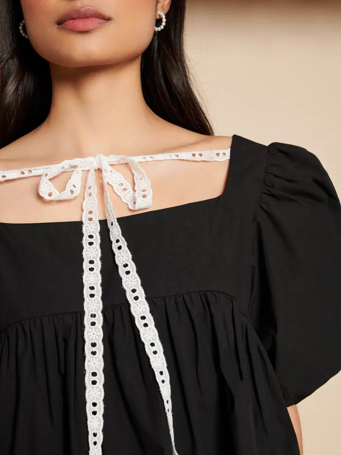 Women Sister Jane Tops Barn Rose Top Coal Black