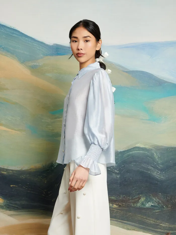 Women Sister Jane Tops DREAM Wind River Blouse Pale Blue