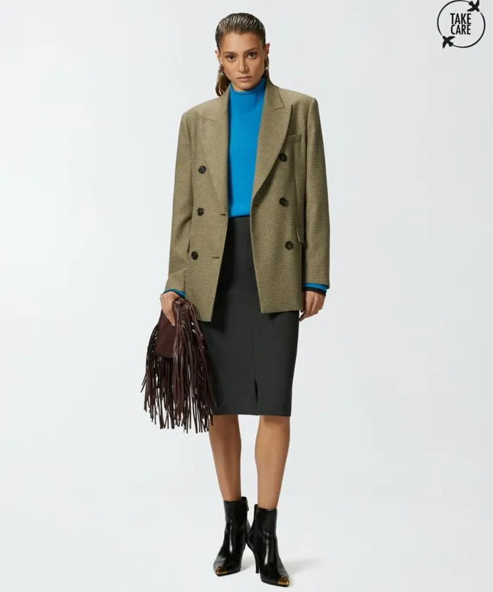 Women Skirts Pinko Longuette Skirt With Slit And Zip Greycrow