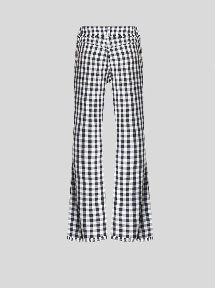 Women SlimFit Gingham Trousers Etro Trousers