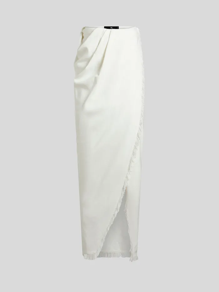 Women Slub Fabric Skirt Etro Skirts