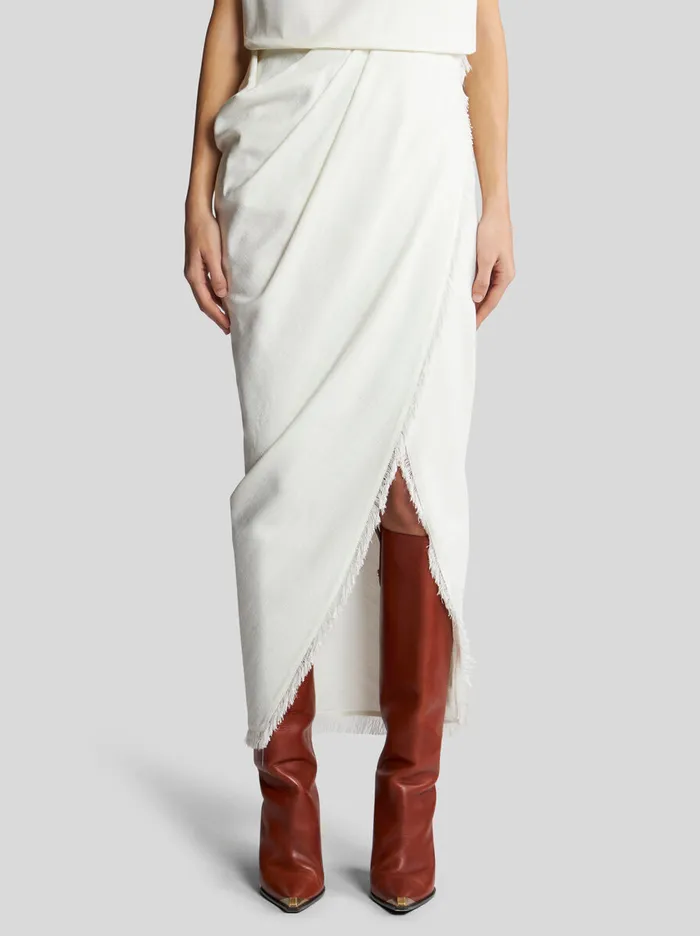 Women Slub Fabric Skirt Etro Skirts
