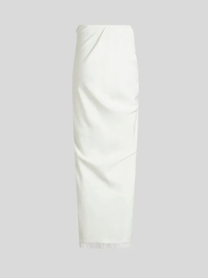 Women Slub Fabric Skirt Etro Skirts