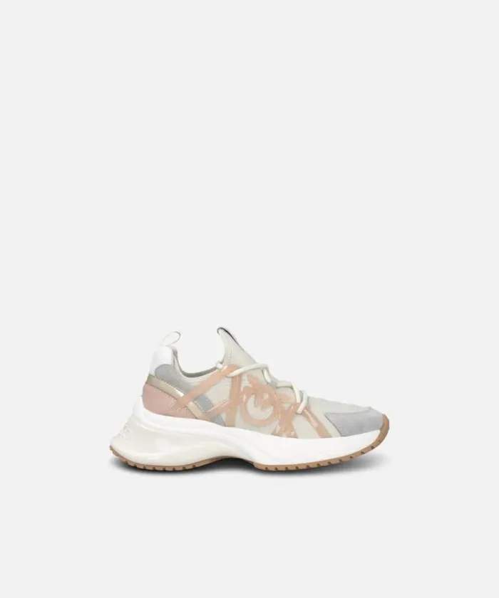 Women Sneakers Pinko ARIEL Sliponsneakers With Laminated Detail Milknude