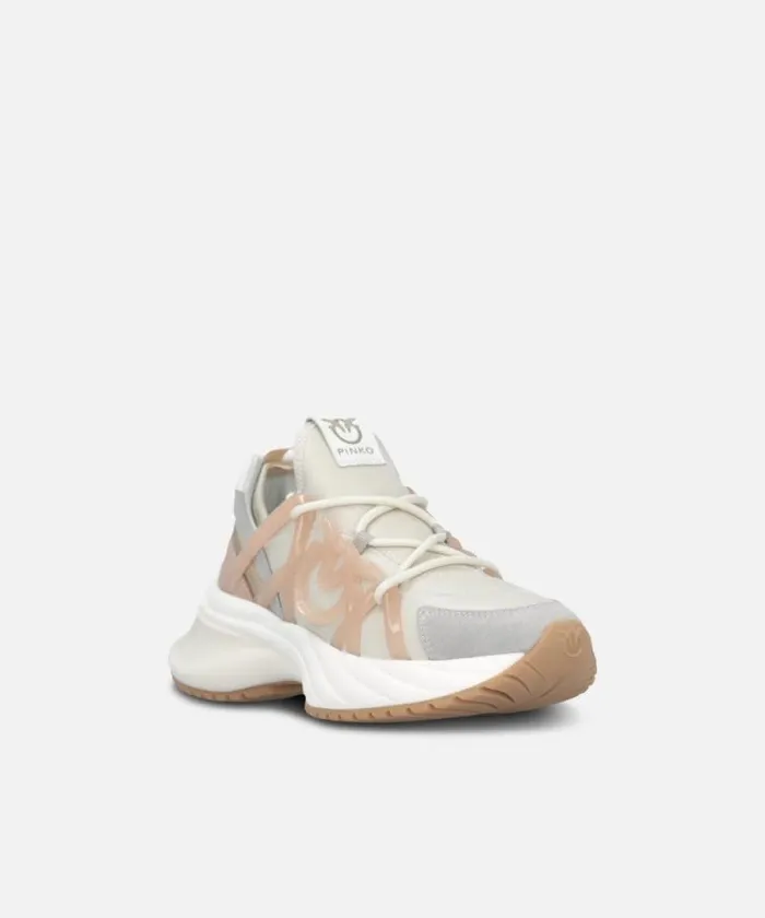Women Sneakers Pinko ARIEL Sliponsneakers With Laminated Detail Milknude Women Sneakers Pinko ARIEL Sliponsneakers With Laminated Detail Milknude
