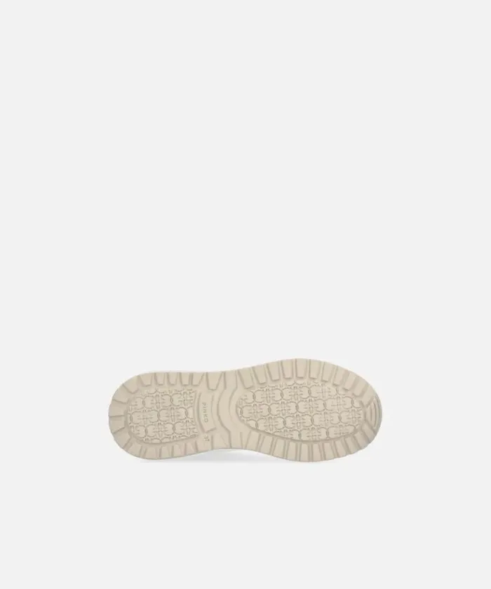 Women Sneakers Pinko Chunky Sneakers With Satin And Rhinestones Yoghurt