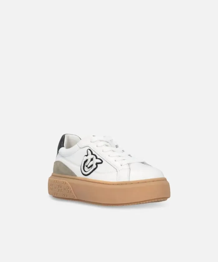 Women Sneakers Pinko Leather Platform Sneakers Whiteblack Women Sneakers Pinko Leather Platform Sneakers Whiteblack
