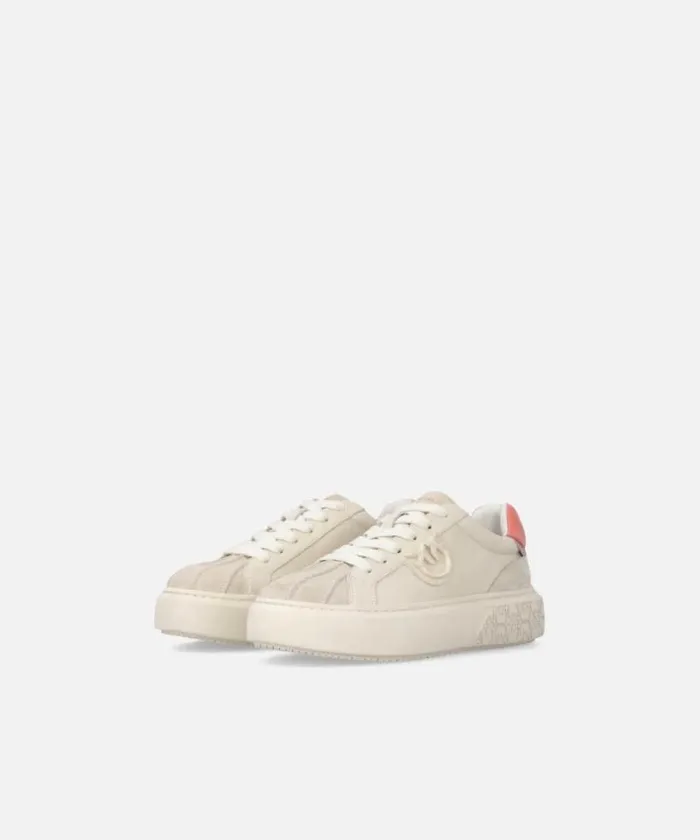 Women Sneakers Pinko Sneakers With Platform Sole And Coloured Heel Yogurtcoral Women Sneakers Pinko Sneakers With Platform Sole And Coloured Heel Yogurtcoral