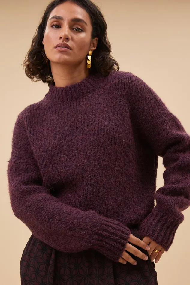 Women Sonny Bulky Pullover Pecan Bybar Pullovers