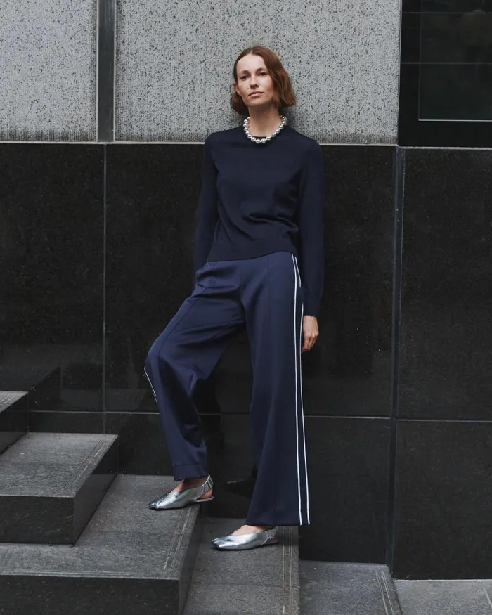 Women Sportscraft Knits and Cardigans Francis Merino Crew Neck Knit Navy