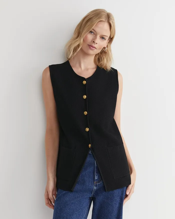 Women Sportscraft Knits and Cardigans Maxine Milano Vest Black