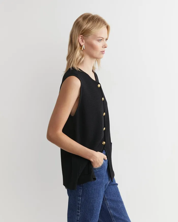Women Sportscraft Knits and Cardigans Maxine Milano Vest Black