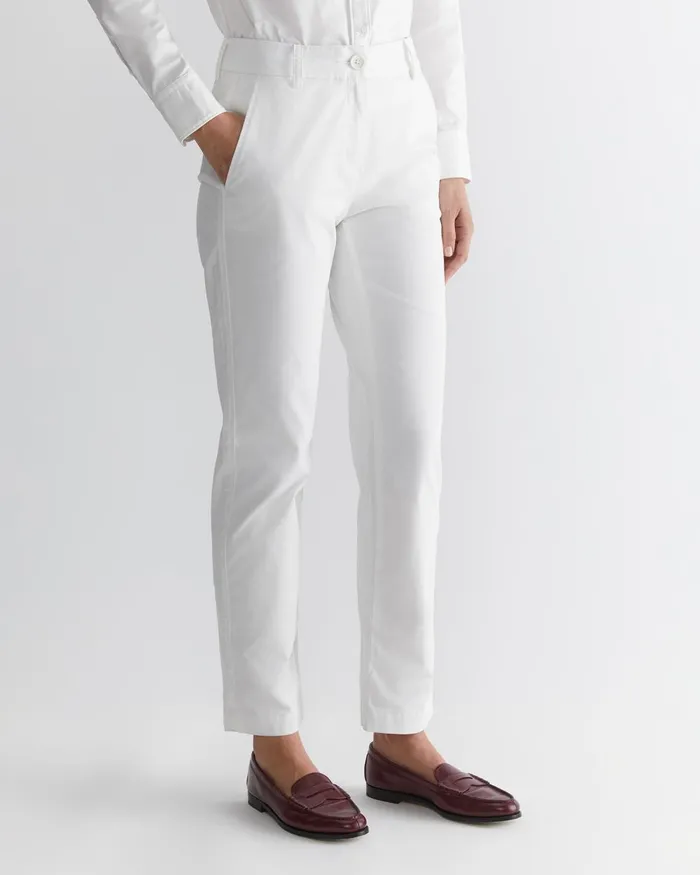 Women Sportscraft Pants Laura Relaxed Chino White