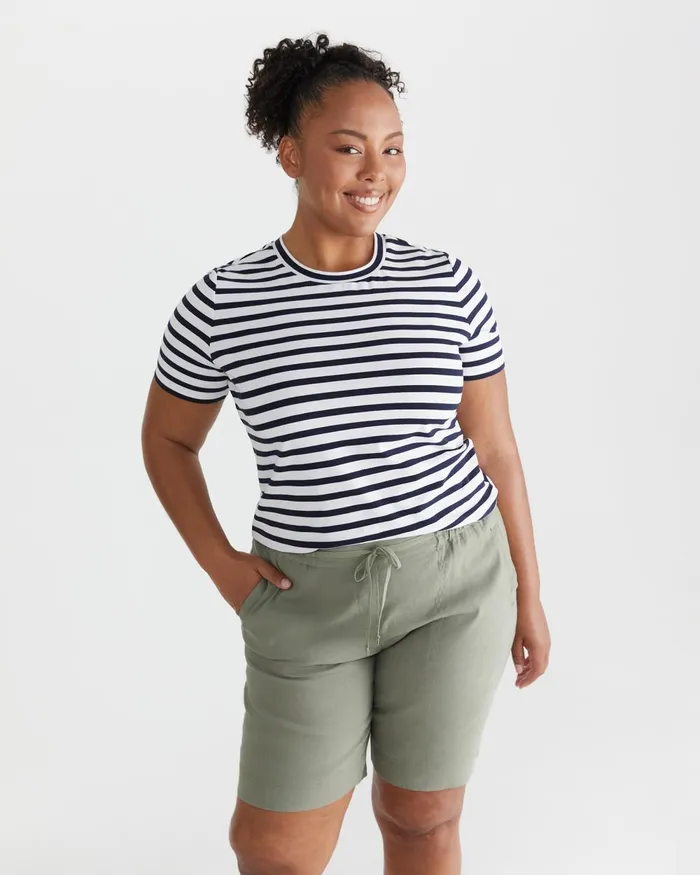 Women Sportscraft Plus Rosa Linen Short Khaki