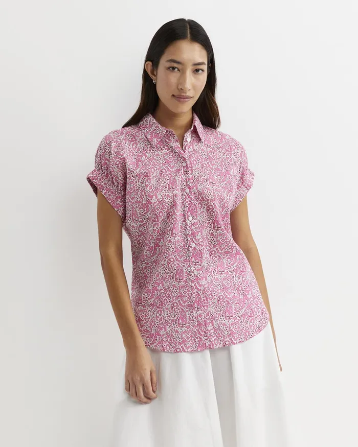 Women Sportscraft Shirts Laurel Short Sleeve Liberty Shirt Pink Multi