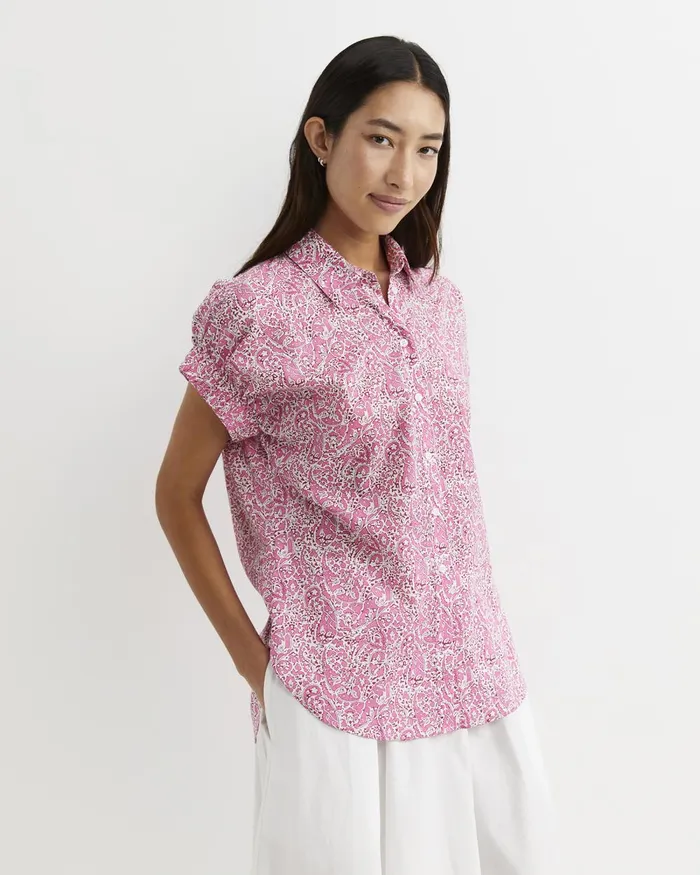 Women Sportscraft Shirts Laurel Short Sleeve Liberty Shirt Pink Multi