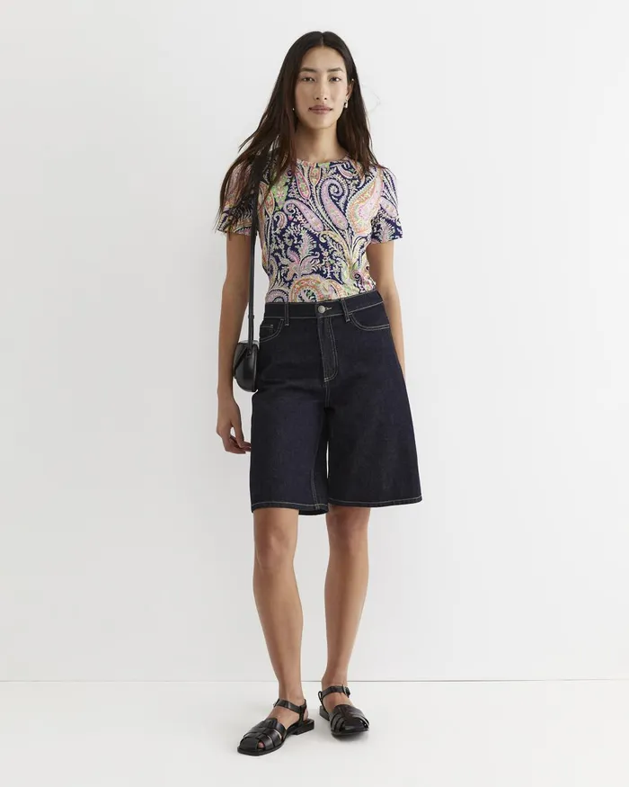 Women Sportscraft Tops and Tees Florence Short Sleeve Liberty Tee Navy Multi