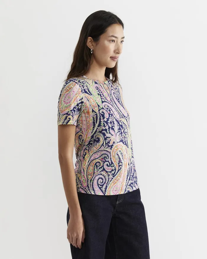 Women Sportscraft Tops and Tees Florence Short Sleeve Liberty Tee Navy Multi