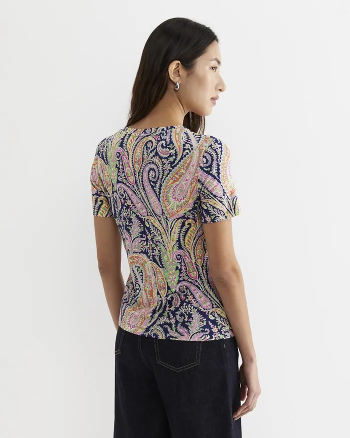 Women Sportscraft Tops and Tees Florence Short Sleeve Liberty Tee Navy Multi
