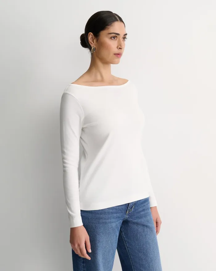 Women Sportscraft Tops and Tees Heidi Long Sleeve Rib Tee White