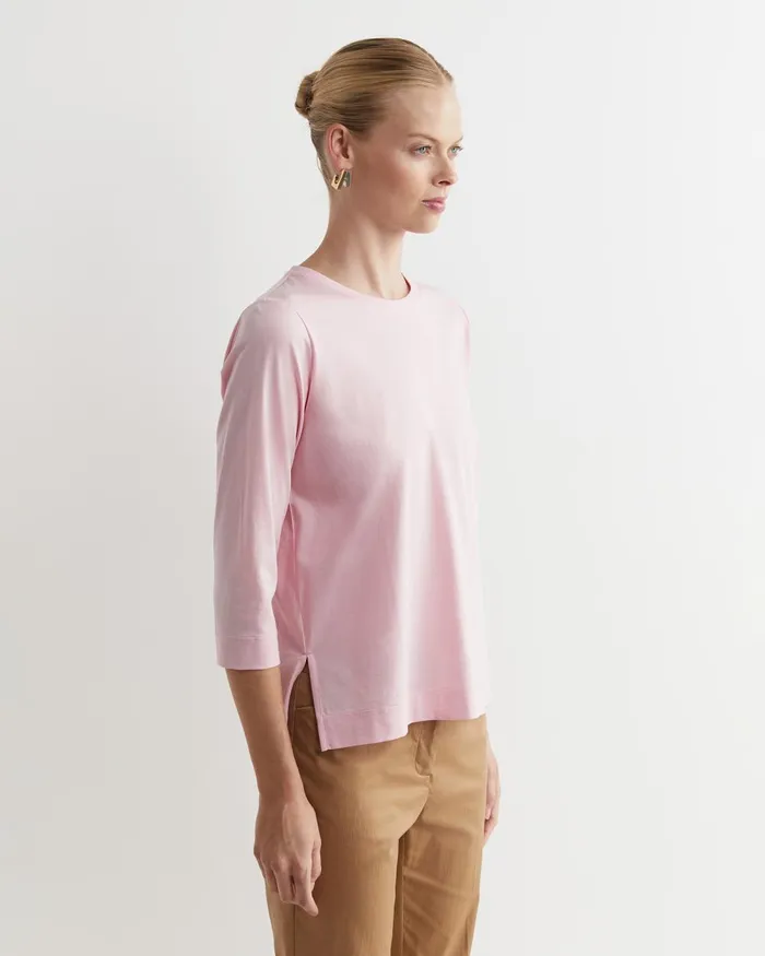 Women Sportscraft Tops and Tees Mercerised Cotton 34 Sleeve Tee Soft Pink