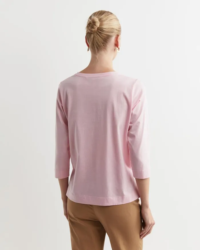 Women Sportscraft Tops and Tees Mercerised Cotton 34 Sleeve Tee Soft Pink