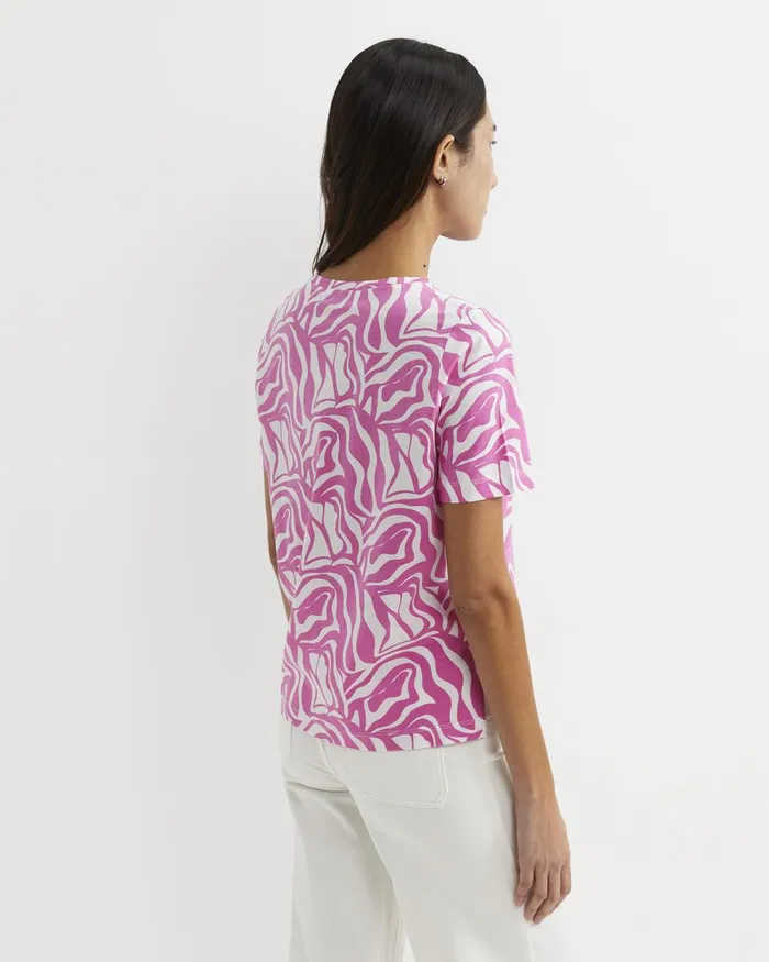 Women Sportscraft Tops and Tees Zola Short Sleeve Mercerised Tee Pinkwhite