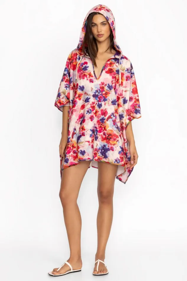 Women SUMMER DAYS TERRY PONCHO HOODIE Summer Days Johnny Was Swim and Resort