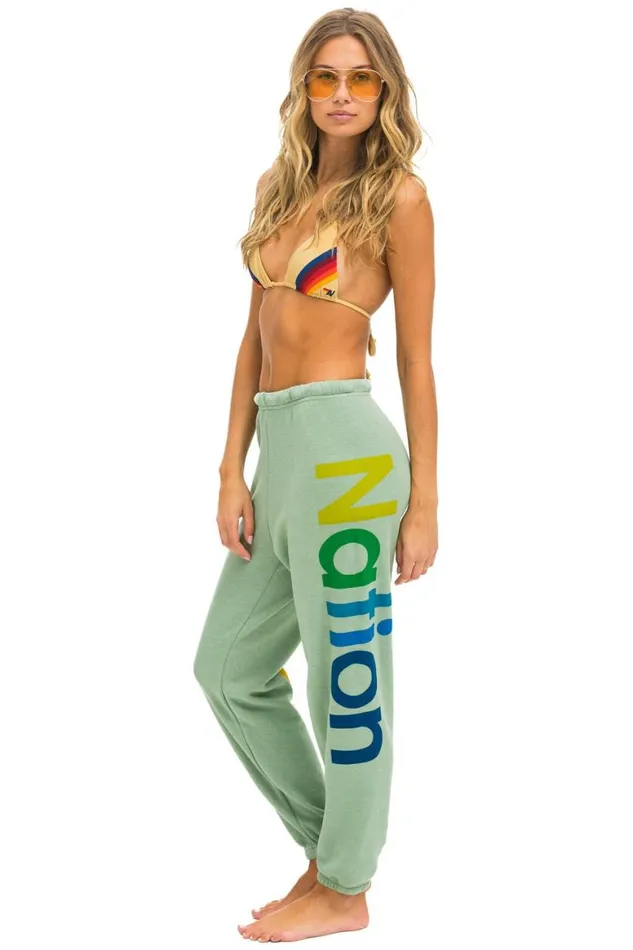 Women Sweatpants Aviator Nation 2 Sweatpants 8211 Sage