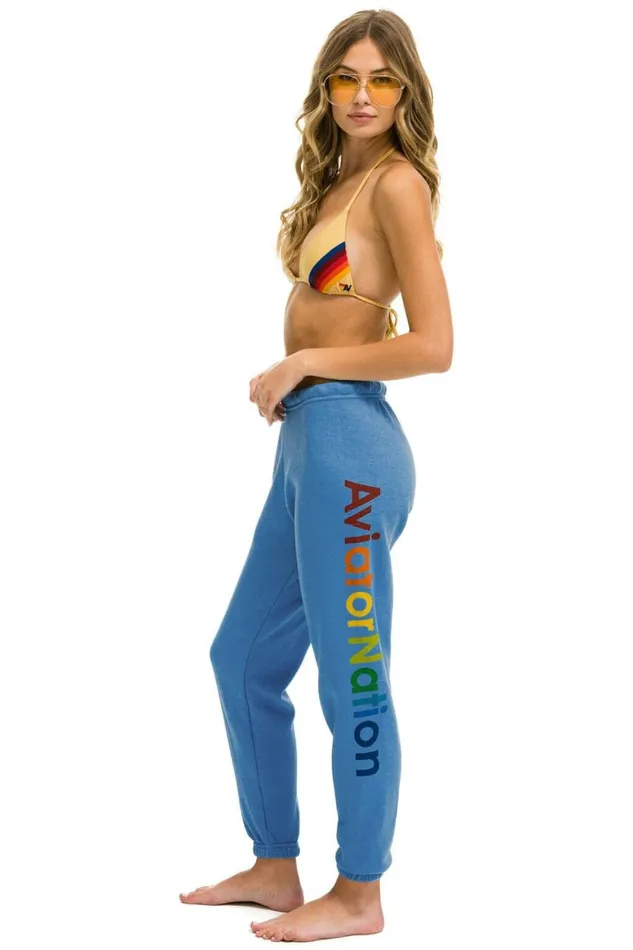 Women Sweatpants Aviator Nation Aspen Sweatpants 8211 Cobalt