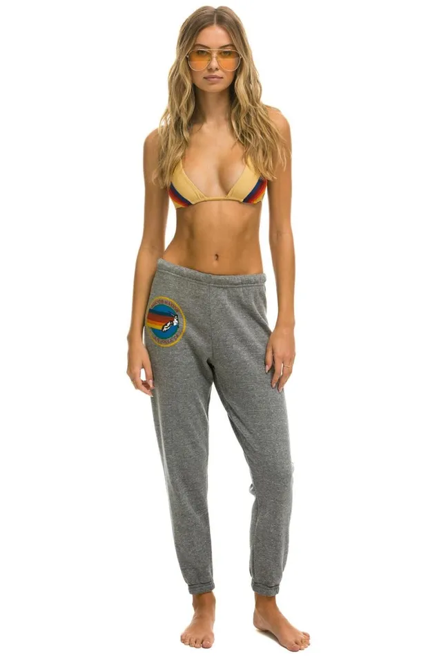 Women Sweatpants Aviator Nation La Jolla Sweatpants 8211 Heather Grey