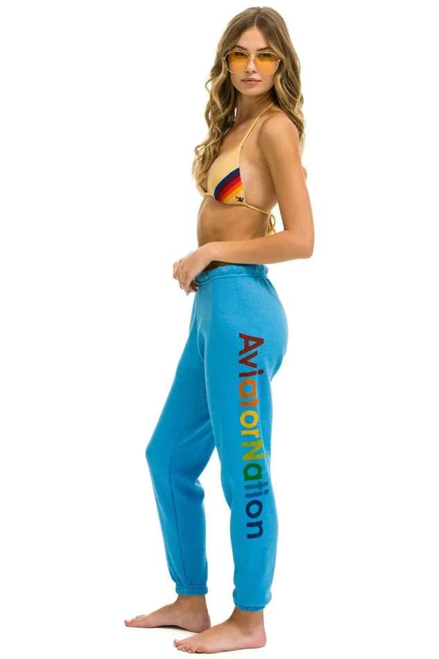 Women Sweatpants Aviator Nation Malibu Sweatpants 8211 Ocean