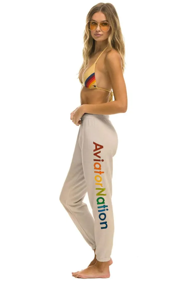 Women Sweatpants Aviator Nation Miami Sweatpants 8211 Sand