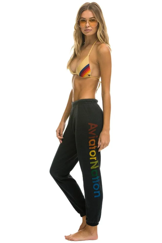 Women Sweatpants Aviator Nation Nashville Sweatpants 8211 Charcoal