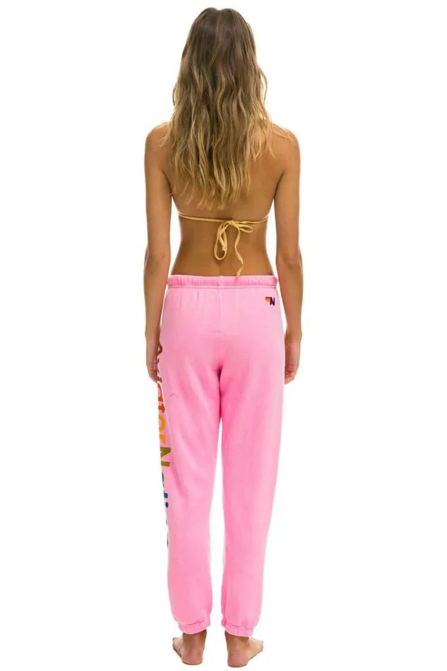 Women Sweatpants Aviator Nation San Francisco Sweatpants 8211 Neon Pink